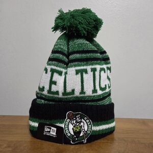 Boston Celtics New Era Classic Cuffed Knit Hat with Pom